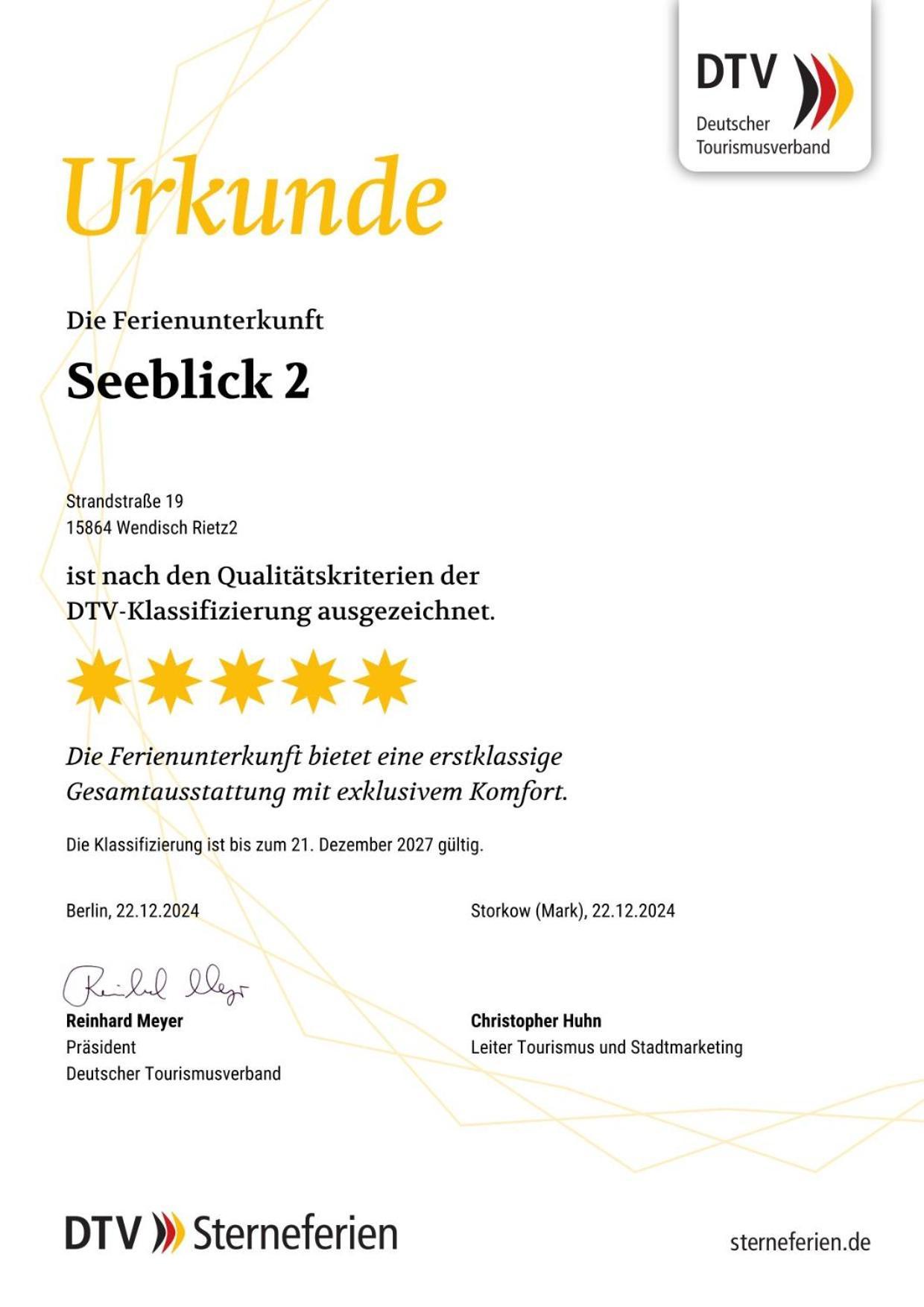 5*Ferienwohnung Seeblick 2 Wendisch Rietz Eksteriør bilde